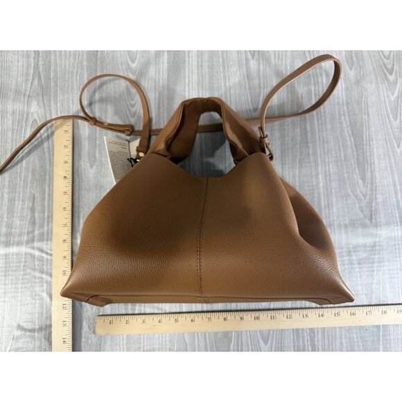 Polene Numéro Neuf Leather Crossbody Shoulder Bag Color Camel - Picture 5 of 10